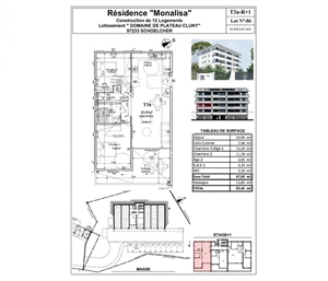 t3 à la vente -   97233  SCHOELCHER, surface 67 m2 vente t3 - UBI433095518